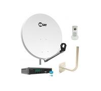 pack parabole acier 80cm optex récepteur ors9939hd fransat bras coudé déport 30c