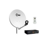 pack parabole satellite acier 60cm avec support lnb lnb single décodeur satelli