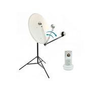 pack parabole satellite acier 65cm bras repliable lnb single hdsat trepied Blanc G
