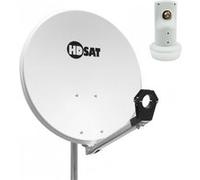 pack parabole satellite acier 65cm lnb single hd 4k idéal astra eutelsat