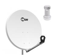 pack parabole satellite acier 80cm lnb single idéal astra eutelsat