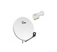 pack parabole satellite acier 80cm lnb twin hd 4k 01db idéal astra eutelsat