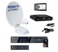 Pack Parabole Satellite Automatique 72cm + Récepteur TNTSAT HD + Positionneur