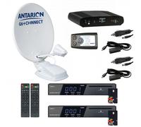 Pack Parabole Satellite Automatique 72cm TWIN + 2x Récepteurs TNTSAT HD + Positionneur