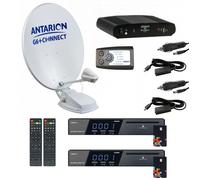 Pack Parabole Satellite Automatique 85cm TWIN + 2x Récepteurs TNTSAT HD + Positionneur