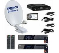 pack parabole satellite automatique 85cm twin 2x récepteurs tntsat hd positionneur Blanc G