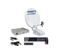 pack parabole satellite automatique connecté 65cm camping car récepteur tntsat hd astra Blanc G