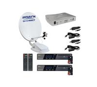 Pack Parabole Satellite Automatique TWIN 65cm Camping Car + 2x Récepteur TNTSAT HD Astra