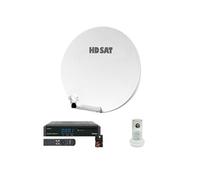Pack Parabole Satellite Fibre Composite Blanche 60cm + LNB Single + VEGA 3 Récepteur TV satellite Full HD + Carte