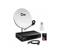 Pack Parabole Satellite HD SAT TNTSAT Astra 60 cm - LNB Single - Décodeur HD - Câble HDMI - Carte 4 ans
