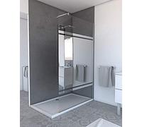 Pack paroi de douche miroir 120cm profile chrome - FREEDOM 2 MIRROR 120 + barre de fixation