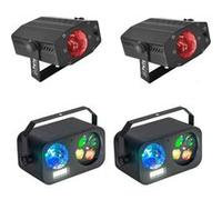 Eclairage et jeux de lumière Party Light & Sound Pack - Portique 4 Jeux Lumières RGB Machine Fumée Liquide Soirée Dj