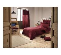 Pack Parure de couette 140x200 cm + Drap housse 90x190 + 1 taie Gaze de coton Bio Bordeaux