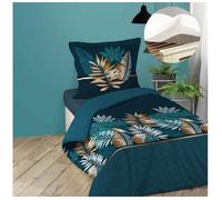 Pack parure de couette enfant 140x200 cm Alianor + drap housse 90x190 Blanc