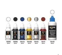 Occre 90566 Endeavour America's Cup Set de Peintures Acryliques, 7 Flacons pour Modélisme Naval, Finition Professionnelle pour Yacht