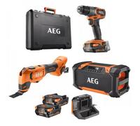 Pack perceuse à percussion Brushless + Multitool - CK18-AR-2BX-X02B + Radio sans fil 18V AEG Powertools
