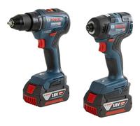 Pack perceuse et visseuse à chocs Bosch GDR 18V-200 + GSR 18V-55 18V Li-ion 4Ah - 06019J2108