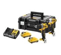 Pack perceuse visseuse à percussion + visseuse à chocs Brushless 12V Lithium 2x3.0Ah avec G