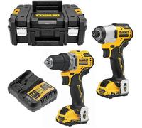 Kit 2 outils XR 12V - 3 AH Li-Ion Brushless - DCK2110L2T-QW DEWALT