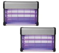 pack 2x destructeurs d'insectes electrique 20w antimoustiques 80m2 silencieux
