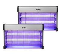 pack perel 2x destructeurs d'insectes electrique 30w antimoustique 230v 100m2