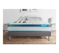 Pack PERFORM 140x200 Mousse a memoire de forme ProfiZone 5 zones Ultra epaisseur + Couette + 2 oreillers