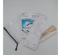 Pack permis Plaisance hauturier Complet - Règle Cras Bicolore + Compas Laiton + Carte SHOM 9999 + Pochette de Rangement Cartes Marines - Kit Officiel pour Candidat au Permis Mer Hauturier