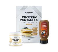Pack Petit-Déj ¿ Pancakes Nature - Protein Cream White Chocolate + Zero Syrup Caramel