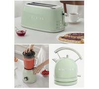 Pack petit électroménager rétro - HKOENIG - Rétro - Bouilloire 2200W 1,8L - Grille-pain 1500W 4 toasts - Blender 1000W 1,5L