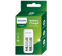 Philips Chargeur de piles avec 2 piles rechargeables AAA 700 mAh – Blanc