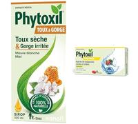PACK PHYTOXIL TOUX ET GORGE - Sirop toux et gorge 100ml + Pastilles gorges irritées Fruits Rouges - Dispositifs médical - Soulage mal de gorge & toux sèche, enrouement
