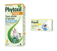 Pack Phytoxil Toux & Gorge - Sirop toux Sans Sucre 100ml - Toux Sèche & Grasse + Pastilles gorges irritées Fruits Rouges - Hydrate les muqueuses sèches et irritées - Dispositifs Médicaux