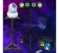 Mooving Light & Sound - Pack pied Lumière Mooving Light DJ 2 PARS 2 Astro - Pied Support SST02 - Lyre Ibiza Light Spot 30W - Effet 3-en-1 Gobo Strobe Astro