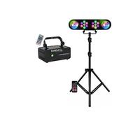 Pack Pied Lumière Portique DJ LEDBAR-ASTRO-RC- Laser Ibiza LZR200RGB-MULTI Soirée Ambiance Animation Discothèque Club Bar