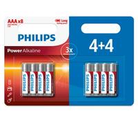 Philips Piles alcalines AAA Power 4 + 4 Extra