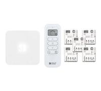 DELTA DORE Pack volets connectés Tyxia 642 – 5 volets, 5 récepteurs, télécommande, box – Blanc
