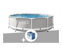 Kit piscine tubulaire Intex Prism Frame ronde 3,05 x 0,76 m + Bâche à bulles