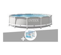 Kit piscine tubulaire Intex Prism Frame ronde 3,66 x 0,76 m + 6 cartouches de filtration