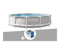 Pack piscine tubulaire Intex Prism Frame ronde 3,66 x 0,76 m + Bâche à bulles G