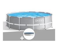 Kit piscine tubulaire Intex Prism Frame ronde 3,66 x 0,99 m + Bâche de protection