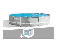 Kit piscine tubulaire Intex Prism Frame ronde 4,57 x 1,07 m + 6 cartouches de filtration