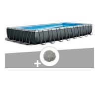 Kit piscine tubulaire Intex Ultra XTR Frame rectangulaire 9,75 x 4,88 x 1,32 m + 20 kg de zéolite
