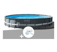 Pack piscine tubulaire Intex Ultra XTR Frame ronde 7,32 x 1,32 m + Kit d'entretien G