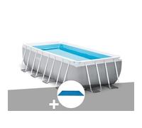 Kit piscine tubulaire Intex Prism Frame rectangulaire 4,00 x 2,00 x 1,00 m + Bâche à bulles