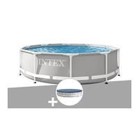Kit piscine tubulaire Intex Prism Frame ronde 3,05 x 0,76 m + Bâche de protection