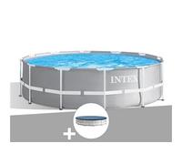 Kit piscine tubulaire Intex Prism Frame ronde 3,66 x 0,99 m + Bâche de protection