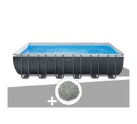 Pack piscine tubulaire Ultra XTR Frame rectangulaire 7,32 x 3,66 x 1,32 m + 20 kg de zéolite
