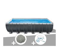 Pack piscine tubulaire Ultra XTR Frame rectangulaire 7,32 x 3,66 x 1,32 m + 20 kg de zéolite + Kit d'entretien