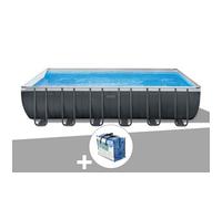 Kit piscine tubulaire Intex Ultra XTR Frame rectangulaire 7,32 x 3,66 x 1,32 m + Bâche à bulles