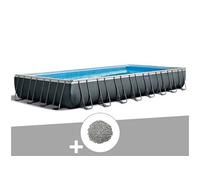 Kit piscine tubulaire Intex Ultra XTR Frame rectangulaire 9,75 x 4,88 x 1,32 m + 20 kg de zéolite